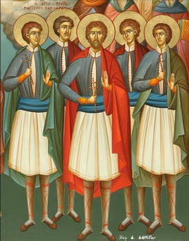 New Martyrs Manuel, Theodore, George, Michael, and another George, of Samothrace (1835)